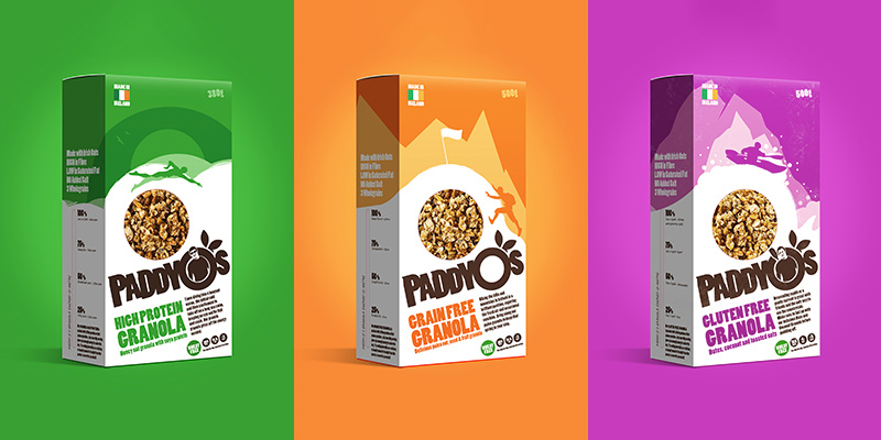 PaddyO's Granola Packaging